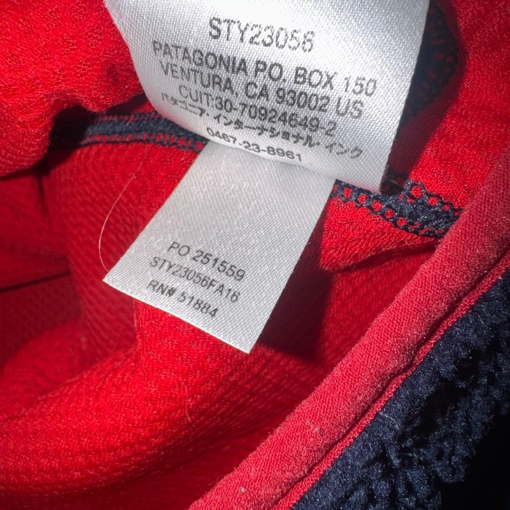 RARE PATAGONIA Men's Classic Retro-X® fleece navy & red zip up Jacket sz large - Picture 9 of 9
